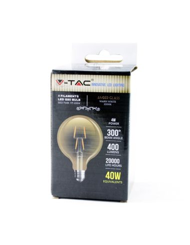 Bombilla Led E27 G80 -4W- Filamento 300º 
