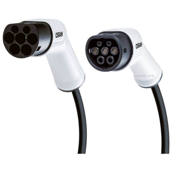 Cable de carga 5 metros para vehículos eléctricos de 7 PIN 16A BATTERYcharge 1FASE 5 Metros OCC21605 | LeonLeds