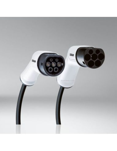 Câble de charge 5 mètres pour véhicules électriques 7 PIN 16A BATTERYcharge 1PHASE 5 mètres OCC21605 | leonleds