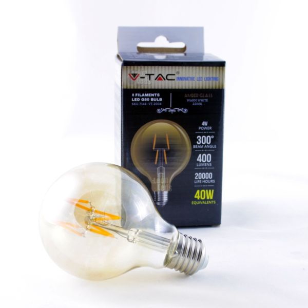 Vintage LED Glühbirne E27 4W G80...