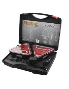 Pilotos LED con triangulo inalámbricos Connix Plus con sujección magnetica 12V 5 Funciones 162710 | LeonLeds 2
