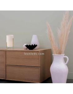 Lámpara de mesa de tela Naos blanca 1xE27 2