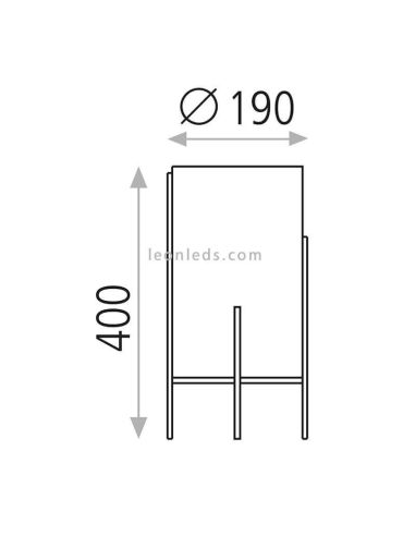 Candeeiro de mesa em tecido Naos branco 1xE27 pequenas dimensões