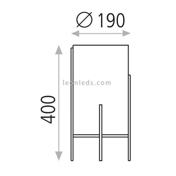 Candeeiro de mesa em tecido Naos branco 1xE27 pequenas dimensões