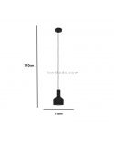 Dimensiones Lámpara de techo negra Casibare 1XE27 Eglo | LeonLeds