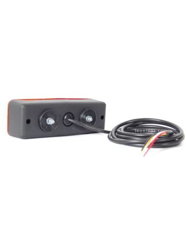 Piloto trasero LED para tractor rectangular 487 12V-24V 3 Funciones | LeonLeds