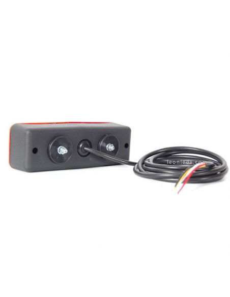 Piloto trasero LED para tractor rectangular 487 12V-24V 3 Funciones | LeonLeds