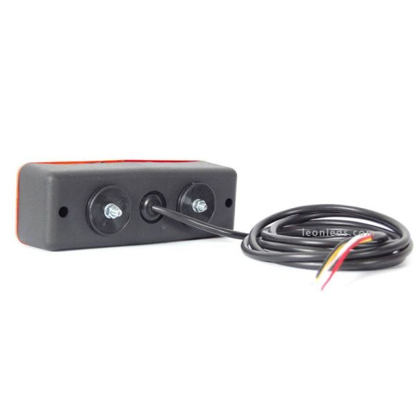 Piloto trasero LED para tractor rectangular 487 12V-24V 3 Funciones | LeonLeds