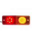 Piloto trasero LED para tractor rectangular 487 12V-24V 3 Funciones | LeonLeds