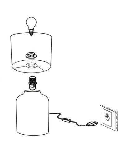 Instalación Lámpara de mesa blanca Bellariva 97773 Eglo | LeonLeds