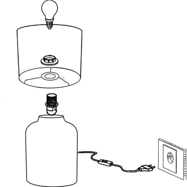 Instalación Lámpara de mesa blanca Bellariva 97773 Eglo | LeonLeds