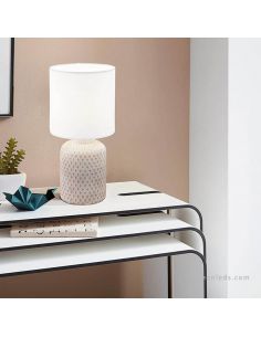 Lámpara de mesa blanca Bellariva 97773 Eglo | LeonLeds 2