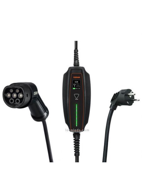 Cargador portatíl 7 Pin para vehículos eléctricos Tipo 2 BATTERYcharge OPC20A05 Osram | LeonLeds