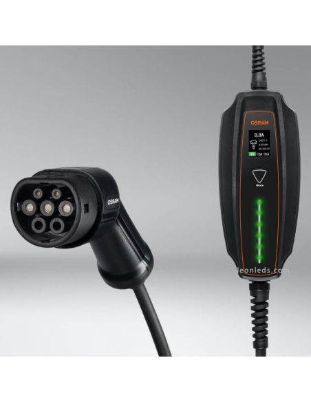Carregador portátil 7 Pinos para veículos elétricos Tipo 2 BATTERYcharge OPC20A05 Osram | leonleds