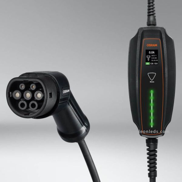 Carregador portátil 7 Pinos para veículos elétricos Tipo 2 BATTERYcharge OPC20A05 Osram | leonleds