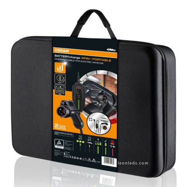 Chargeur Portable Mallette 7 Broches pour véhicules électriques Type 2 BATTERYcharge OPC20A05 Osram | leonleds