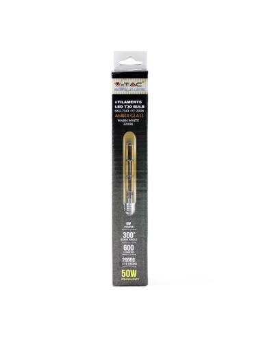 LED Glühbirne E27 T30 -6W- Filament 360º