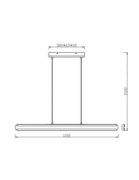 Dimensiones de Lámpara de techo LED de madera natural con interruptor para regular intensidad y color de luz regulable