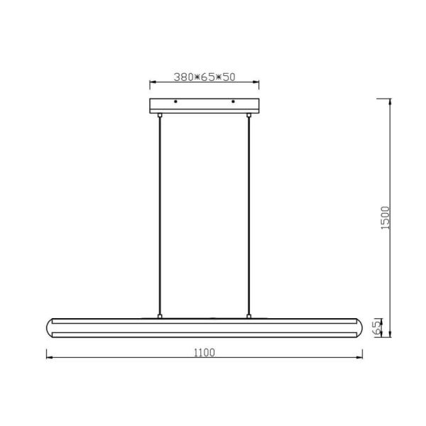 Dimensiones de Lámpara de techo LED de madera natural con interruptor para regular intensidad y color de luz regulable