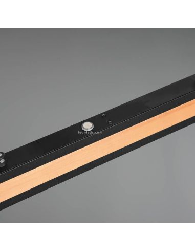 Plafonnier LED en bois naturel avec interrupteur pour régler l'intensité et la couleur de la lumière réglable