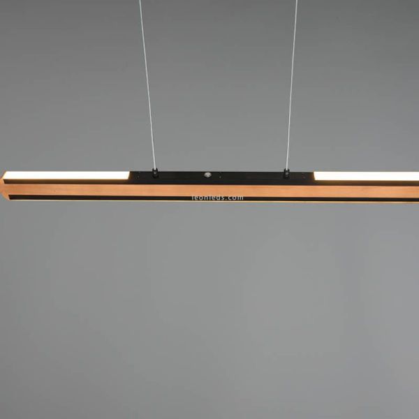 Plafonnier LED en bois naturel avec interrupteur pour régler l'intensité et la couleur de la lumière réglable | leonleds