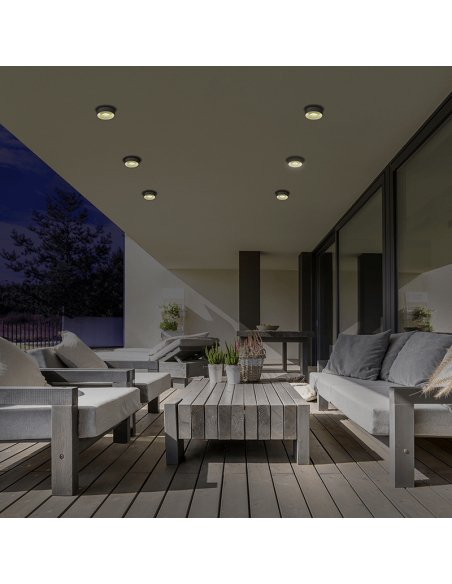 Plafón Ania de techo de aluminio LED 6W - LeonLeds