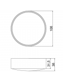 Plafón Ania de techo de aluminio LED 6W - LeonLeds