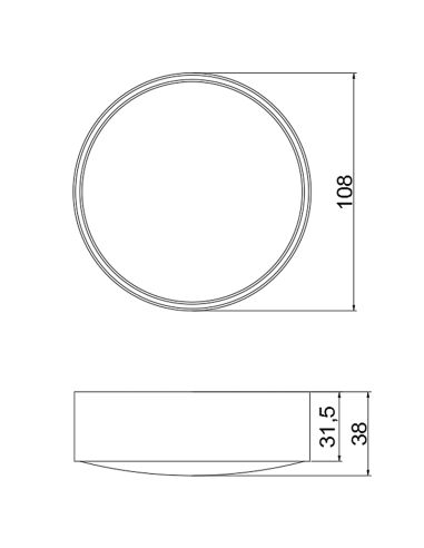 Plafón Ania de techo de aluminio LED 6W - LeonLeds