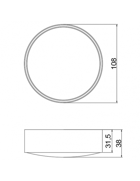 Plafón Ania de techo de aluminio LED 6W - LeonLeds