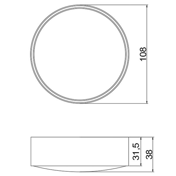 Plafón Ania de techo de aluminio LED 6W - LeonLeds