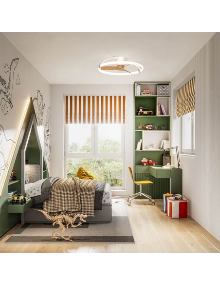 Ventilador de techo LED Nepal Haya Mini Mantra 7803 | LeonLeds