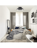 Plafón LED Mini Ventilador Negro Tibet | LeonLeds Iluminación
