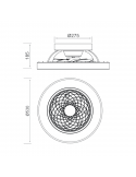 Plafón LED Mini Ventilador Negro Tibet | LeonLeds Iluminación