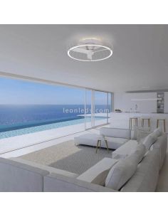 Ventilador de techo blanco con luz Nature 7808 Mantra Iluminación con mando a distancia | LeonLes 2