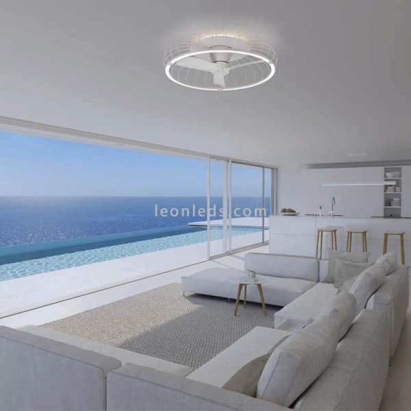 Ventilador de techo blanco con luz Nature 7808 Mantra Iluminación con mando a distancia | LeonLes