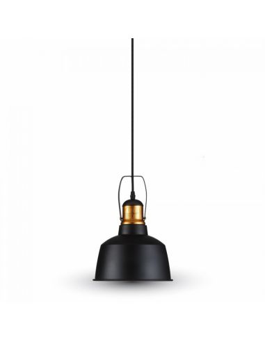 Lámpara de Techo de Suspensión Negra Dorada Vtac 3728 Regulable Altura | LeonLeds