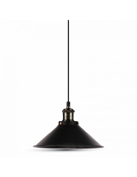 Luminária pendente estilo vintage preto fosco