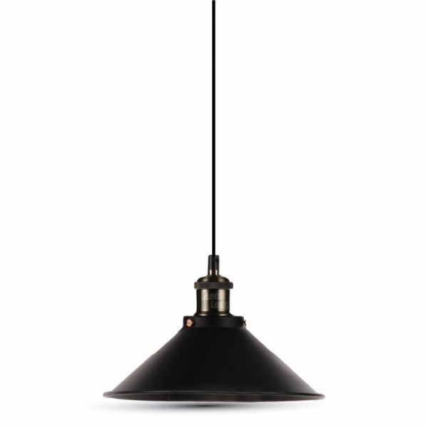 Lámpara Colgante de estilo Vintage negra mate