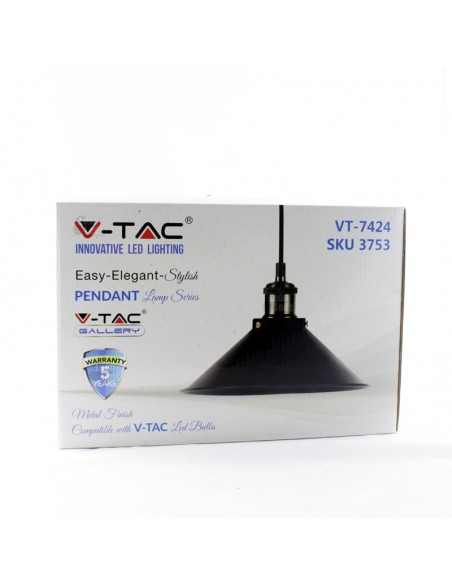 Lámpara Colgante Campana -Negro-