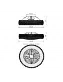 Ventilador plafón LED Kilimanjaro de ratán dimensiones