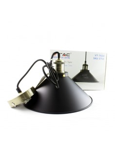 Luminária pendente estilo vintage preto fosco 2