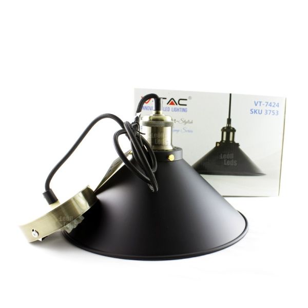 Lámpara Colgante Campana -Negro-