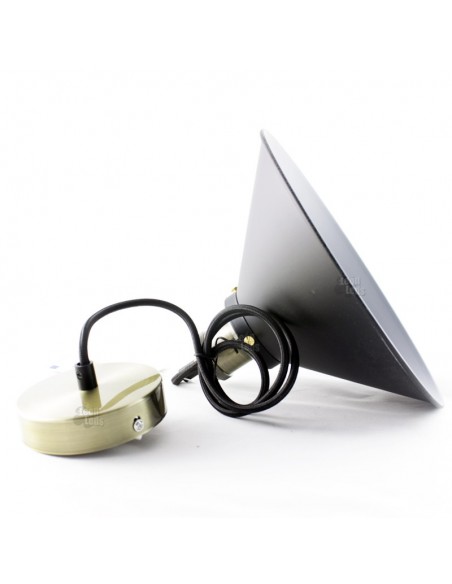 Candeeiro pendente em forma de sino -preto-