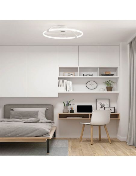 Ventilador de techo mini LED Nepal blanco Ambiente Mantra | LeonLeds