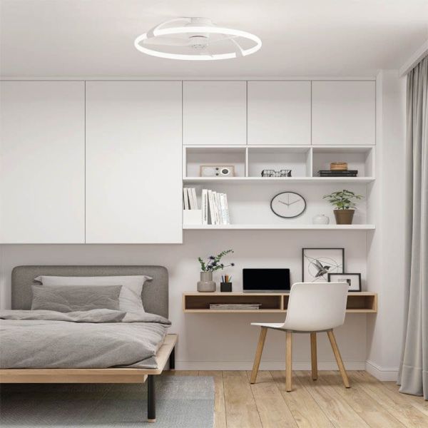 Ventilador de techo mini LED Nepal blanco Ambiente Mantra | LeonLeds