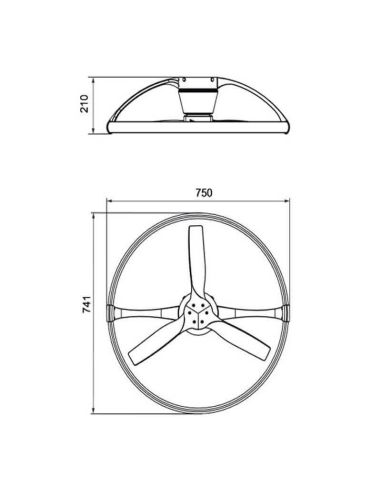 Mini ventilateur de plafond LED Népal blanc Mantra dimensions | leonleds