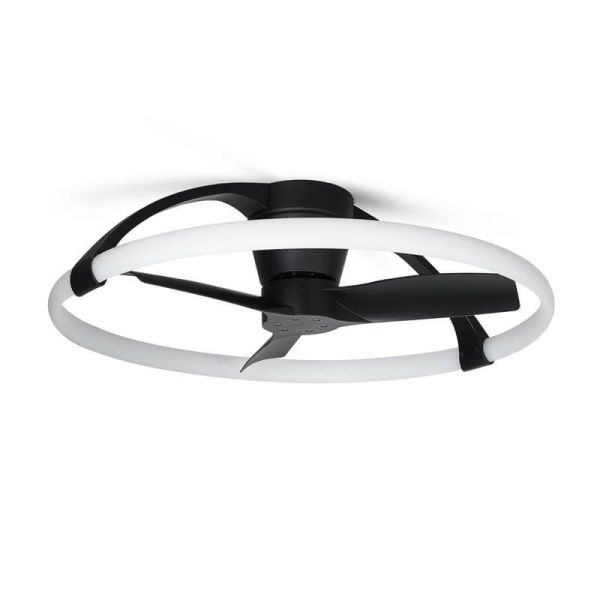 Mini ventilateur de plafond LED noir Nepal Mantra | leonleds