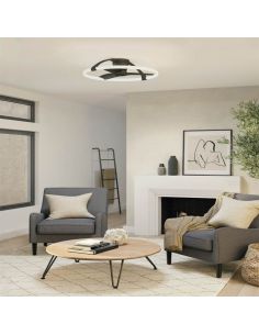 Mini ventilateur de plafond LED noir Nepal Mantra | leonleds 2