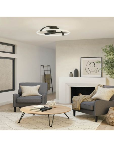 Mini ventilateur de plafond LED noir Nepal Mantra ambient | leonleds