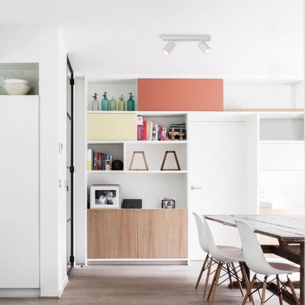 Plafón Gina 2 luces blanco ambiente | LeónLeds